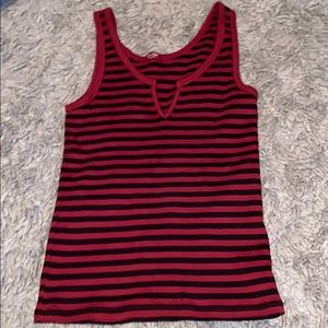Red and black striped tank top